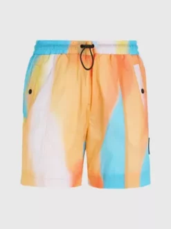 Calvin Klein Short Multicolore En Nylon Recyclé -Pas Cher Calvin Klein Magasin J30J323403 0K9 alternate4