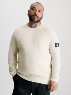 Calvin Klein Pull En Coton Bio Avec Insigne -Pas Cher Calvin Klein Magasin J30J323412 ACF alternate1