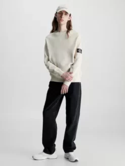 Calvin Klein Pull En Coton Bio Avec Insigne -Pas Cher Calvin Klein Magasin J30J323412 ACF alternate4