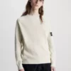 Calvin Klein Pull En Coton Bio Avec Insigne -Pas Cher Calvin Klein Magasin J30J323412 ACF main