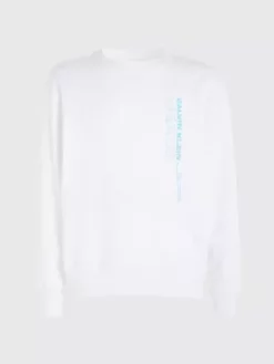 Calvin Klein Sweat-shirt En Molleton De Coton Avec Logo -Pas Cher Calvin Klein Magasin J30J323420 YAF alternate5
