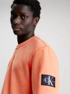 Calvin Klein Sweat-shirt En Coton Avec Insigne -Pas Cher Calvin Klein Magasin J30J323426 SDD alternate2