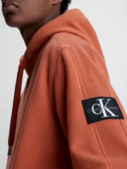 Calvin Klein Sweat-shirt à Capuche En Coton Avec Insigne 9 Calvin Klein Sweat-shirt à Capuche En Coton Avec Insigne -Pas Cher Calvin Klein Magasin J30J323430 GAN alternate2