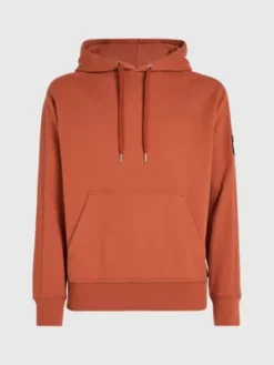 Calvin Klein Sweat-shirt à Capuche En Coton Avec Insigne 11 Calvin Klein Sweat-shirt à Capuche En Coton Avec Insigne -Pas Cher Calvin Klein Magasin J30J323430 GAN alternate4