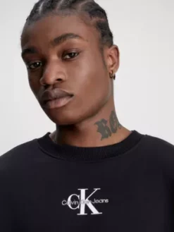 Calvin Klein Sweat-shirt Avec Monogramme -Pas Cher Calvin Klein Magasin J30J323434 BEH alternate3