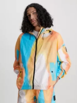 Calvin Klein Coupe-vent En Nylon Recyclé Multicolore