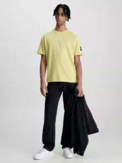 Calvin Klein T-shirt En Coton Avec Insigne -Pas Cher Calvin Klein Magasin J30J323484 KCQ alternate4