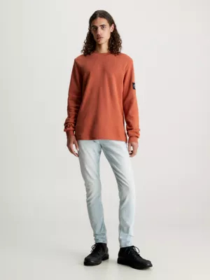 Calvin Klein T-shirt Slim Gaufré à Manches Longues 6 Calvin Klein T-shirt Slim Gaufré à Manches Longues – Image 4