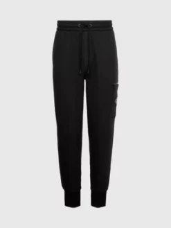 Calvin Klein Pantalon De Jogging Avec Insigne En Coton Gaufré -Pas Cher Calvin Klein Magasin J30J323510 BEH alternate5