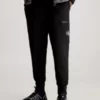 Calvin Klein Pantalon De Jogging Avec Insigne En Coton Gaufré -Pas Cher Calvin Klein Magasin J30J323510 BEH main