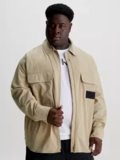 Calvin Klein Chemise Veste Oversize Zippée 9 Calvin Klein Chemise Veste Oversize Zippée -Pas Cher Calvin Klein Magasin J30J323513 PF2 alternate1