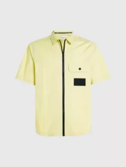 Calvin Klein Chemise Zippée à Manches Courtes -Pas Cher Calvin Klein Magasin J30J323514 KCQ alternate4