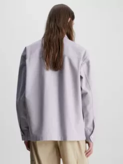 Calvin Klein Chemise Veste Utilitaire En Toile De Coton -Pas Cher Calvin Klein Magasin J30J323515 PC1 alternate2