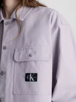 Calvin Klein Chemise Veste Utilitaire En Toile De Coton -Pas Cher Calvin Klein Magasin J30J323515 PC1 alternate3