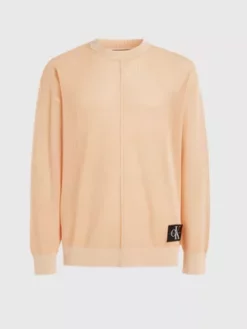 Calvin Klein Pull Relaxed En Coton Texturé -Pas Cher Calvin Klein Magasin J30J323540 SFX alternate4