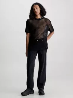 Calvin Klein T-shirt Relaxed En Maille -Pas Cher Calvin Klein Magasin J30J323557 BEH alternate4