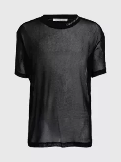 Calvin Klein T-shirt Relaxed En Maille -Pas Cher Calvin Klein Magasin J30J323557 BEH alternate5