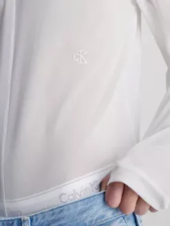 Calvin Klein Haut Slim En Maille à Manches Longues 13 Calvin Klein Haut Slim En Maille à Manches Longues -Pas Cher Calvin Klein Magasin J30J323566 YAF alternate3