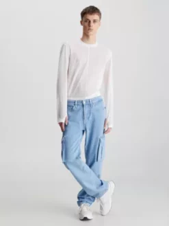 Calvin Klein Haut Slim En Maille à Manches Longues 14 Calvin Klein Haut Slim En Maille à Manches Longues -Pas Cher Calvin Klein Magasin J30J323566 YAF alternate4