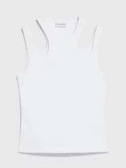 Calvin Klein Débardeur Slim Ajouré 15 Calvin Klein Débardeur Slim Ajouré -Pas Cher Calvin Klein Magasin J30J323568 YAF alternate5