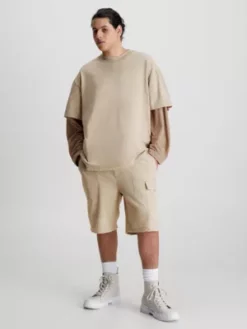 Calvin Klein T-shirt à Manches Longues Double épaisseur -Pas Cher Calvin Klein Magasin J30J323569 ABM alternate4