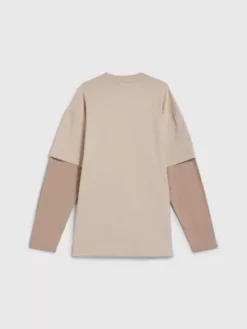 Calvin Klein T-shirt à Manches Longues Double épaisseur -Pas Cher Calvin Klein Magasin J30J323569 ABM alternate6