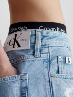 Calvin Klein Short Ample En Jean -Pas Cher Calvin Klein Magasin J30J323574 1AA alternate3