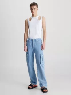 Calvin Klein Jean 90's Straight Utilitaire -Pas Cher Calvin Klein Magasin J30J323668 1AA alternate4