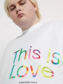 Calvin Klein T-shirt Oversize Avec Logo - Pride -Pas Cher Calvin Klein Magasin J30J323719 YAF alternate3