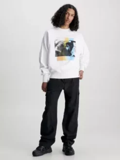 Calvin Klein Sweat-shirt Surdimensionné Avec Imprimé Photo 12 Calvin Klein Sweat-shirt Surdimensionné Avec Imprimé Photo -Pas Cher Calvin Klein Magasin J30J323750 YAF alternate4