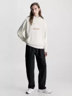 Calvin Klein Sweat à Capuche En Polaire De Coton Avec Logo -Pas Cher Calvin Klein Magasin J30J323762 ACF alternate4