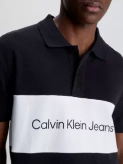 Calvin Klein Polo Color-block -Pas Cher Calvin Klein Magasin J30J323815 YAF alternate2