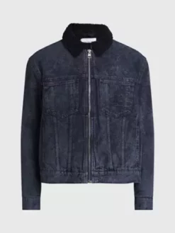 Calvin Klein Veste En Jean Et Sherpa Avec Fermeture éclair Sur Toute La Longueur 11 Calvin Klein Veste En Jean Et Sherpa Avec Fermeture éclair Sur Toute La Longueur -Pas Cher Calvin Klein Magasin J30J323900 1BZ alternate4