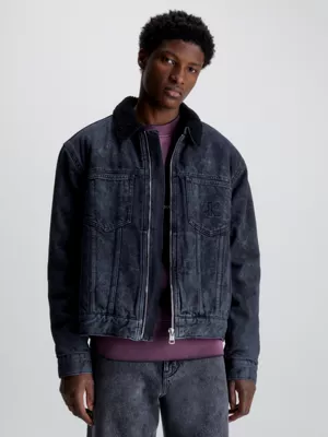 Calvin Klein Veste En Jean Et Sherpa Avec Fermeture éclair Sur Toute La Longueur 3 Calvin Klein Veste En Jean Et Sherpa Avec Fermeture éclair Sur Toute La Longueur