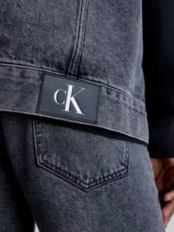 Calvin Klein Gilet Oversize En Jean Avec Fermeture éclair Sur Toute La Longueur -Pas Cher Calvin Klein Magasin J30J323960 1BZ alternate3
