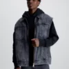 Calvin Klein Gilet Oversize En Jean Avec Fermeture éclair Sur Toute La Longueur