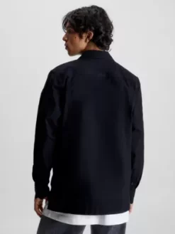 Calvin Klein Chemise Relaxed En Toile Indéchirable -Pas Cher Calvin Klein Magasin J30J323969 BEH alternate2