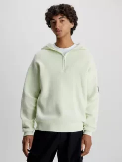 Calvin Klein Pull à Capuche En Coton Gaufré