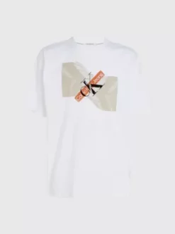 Calvin Klein T-shirt Surdimensionné Avec Logo Graphique 11 Calvin Klein T-shirt Surdimensionné Avec Logo Graphique -Pas Cher Calvin Klein Magasin J30J324013 YAF alternate4