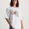 Calvin Klein T-shirt Surdimensionné Avec Logo Graphique -Pas Cher Calvin Klein Magasin J30J324013 YAF main