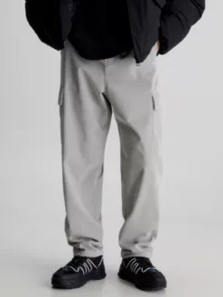 Calvin Klein Pantalon Cargo En Velours Côtelé Avec Ceinture