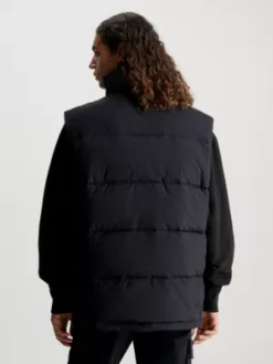 Calvin Klein Veste Doudoune Sans Manches En Nylon Froissé -Pas Cher Calvin Klein Magasin J30J324075 BEH alternate2