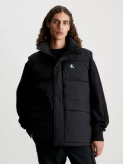 Calvin Klein Veste Doudoune Sans Manches En Nylon Froissé