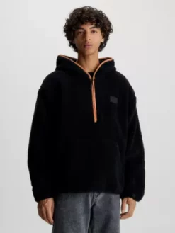 Calvin Klein Sweat à Capuche En Sherpa Avec Encolure Zippée