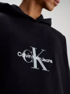 Calvin Klein Sweat à Capuche Oversize Avec Monogramme -Pas Cher Calvin Klein Magasin J30J324118 BEH alternate3