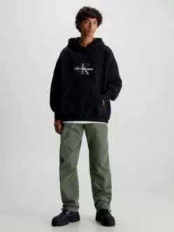 Calvin Klein Sweat à Capuche Oversize Avec Monogramme -Pas Cher Calvin Klein Magasin J30J324118 BEH alternate4