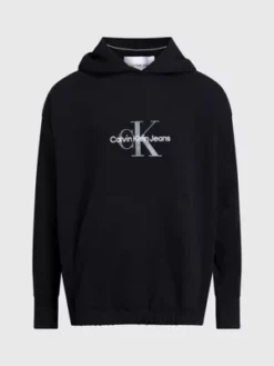 Calvin Klein Sweat à Capuche Oversize Avec Monogramme -Pas Cher Calvin Klein Magasin J30J324118 BEH alternate5