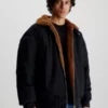 Calvin Klein Bomber Réversible En Sherpa -Pas Cher Calvin Klein Magasin J30J324123 BEH main