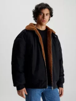 Calvin Klein Bomber Réversible En Sherpa