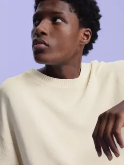 Calvin Klein Pull Relaxed à Manches Courtes 13 Calvin Klein Pull Relaxed à Manches Courtes -Pas Cher Calvin Klein Magasin J30J324179 ACJ alternate3